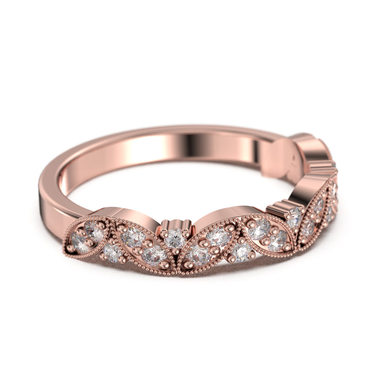 Classic Moissanite Diamond Wedding Ring 18K Gold Over Silver