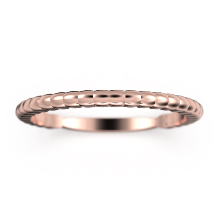 Wedding Band 18K Gold Over Silver Ring