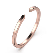 Wedding Ring 18K Gold Over Silver Open Design Wedding Band