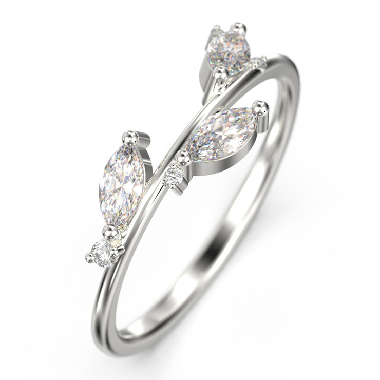 Wedding Ring 0.50 Ct Diamond Moissanite 10K/14K/18K Solid Gold Wedding Band Anniversary Gift