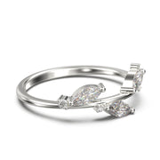 Wedding Ring 0.50 ct Diamond Moissanite 18K Gold Over Silver Wedding Band Anniversary Gift