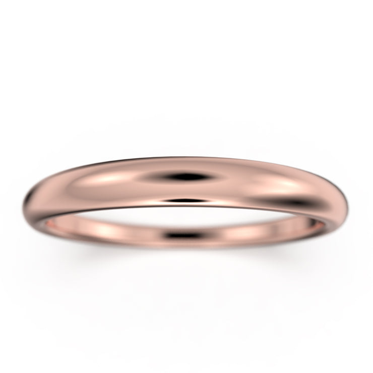 Anniversary Gift 18K Gold Over Silver Nicely Tapered Wedding Band