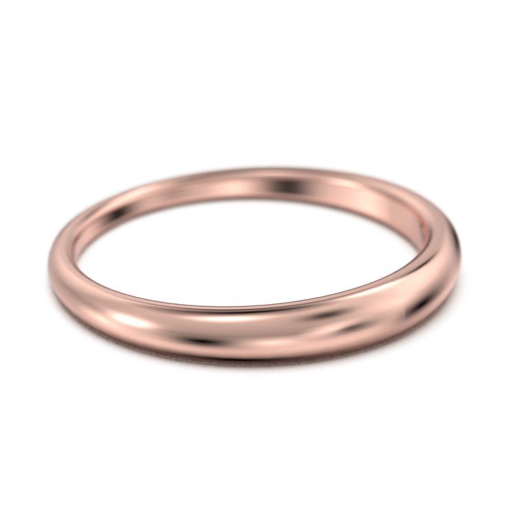 Anniversary Gift 10K/14K/18K Solid Gold Nicely Tapered Wedding Band
