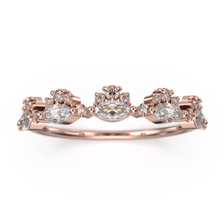 Anniversary Gift 1.1 Ct Moissanite Diamond Chantilly 10K/14K/18K Solid Gold Wedding Ring