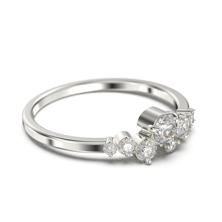 Anniversary Gift 0.65 Ct Round Moissanite Diamond Clasic Ring 10K/14K/18K Solid Gold Wedding Band