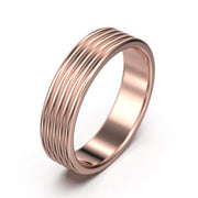 Anniversary Gift 18K Gold Over Silver Row Band