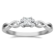 Cheap Engagement Ring 1.25 Carat Moissanite Ring with Diamonds 