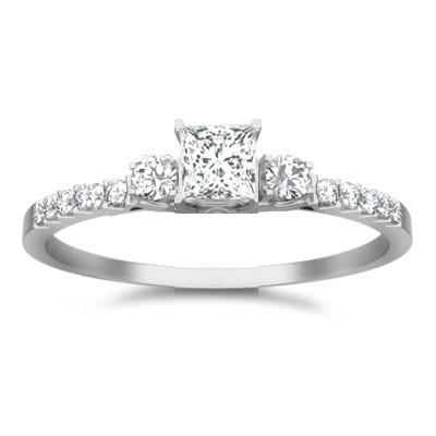 Classic Moissanite Bridal Set Engagement Ring 1.50 Carat 