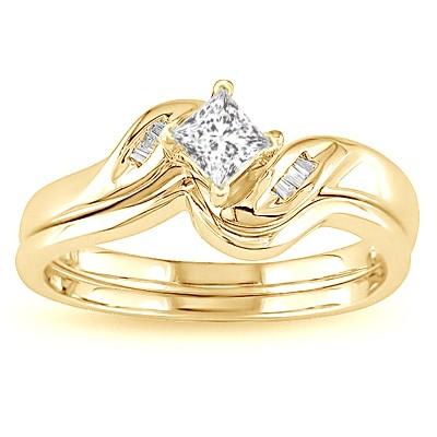 Perfect Moissanite Bridal Ring Set 1.25 Carat 