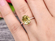 1.50 Carat Oval Cut Champagne Diamond Moissanite Engagement Ring Bottom Diamond HALO Designed Bridal Ring Wedding Ring 10K Rose Gold Anniversary Gift