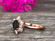 1.25 Carat ound Cut moissanite engagement ring anniversary gift on 10k Rose Gold