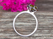 Oval Cut 1.50 carat Champagne Diamond Moissanite White Gold Ring Engagement Ring Anniversary Gift On 10k White Gold Art Deco Halo