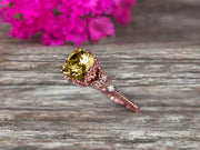Milgrain Edge Cushion Cut 1.50 Carat Champagne Diamond Moissanite Engagement Ring On 10k Rose Gold Anniversary Ring Promise Ring Art deco Surprisingly Ring Gift for her