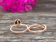 1.75 Carat Oval Cut Black Diamond Moissanite Engagement Ring Set On 10k Rose Gold Promise Ring Custom Made Glaring Jewelry Art Deco