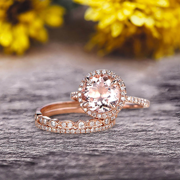Buy Morganite Engagement Ring, Oval Morganite Ring, Pink Morganite Ring,  Vintage Design, White Gold Plated Sterling Silver, Pink Stone Ring Online  in India - Etsy
