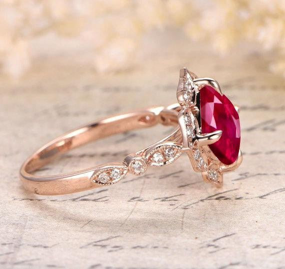 Engagement Ring Red Diamond A Red Ring Online - Main Image