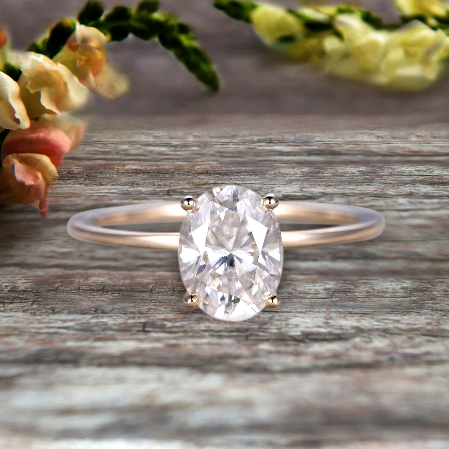 Oval Moissanite Diamond Hidden Halo Engagement Ring in 2023 | Wedding  accessories jewelry, Moissanite diamonds, Halo engagement