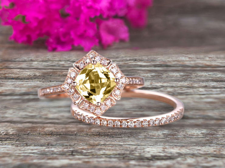 Champagne diamond flower ring Clearance