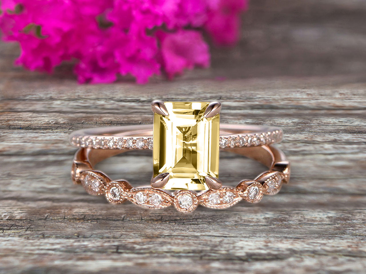 Rose gold store emerald claddagh ring
