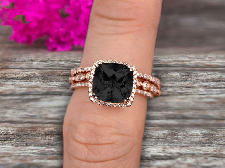 1ct brilliant moissanite engagement ring rose gold 14K/18K diamond rin –  Ohjewel