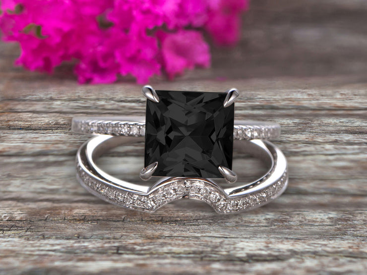 Black diamond wedding ring sets Clearance