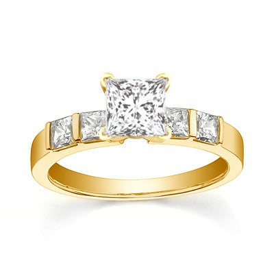 Perfect Wedding Bridal Ring Set Diamond Moissanite Ring 1.25 Carat on 10k White Gold