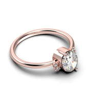 Dazzling Minimalist 1.50 Carat Oval Cut Diamond Moissanite Engagement Ring, Wedding Ring In 10k/14k/18k gold Gift For Her, Promise Ring Anniversary Gift