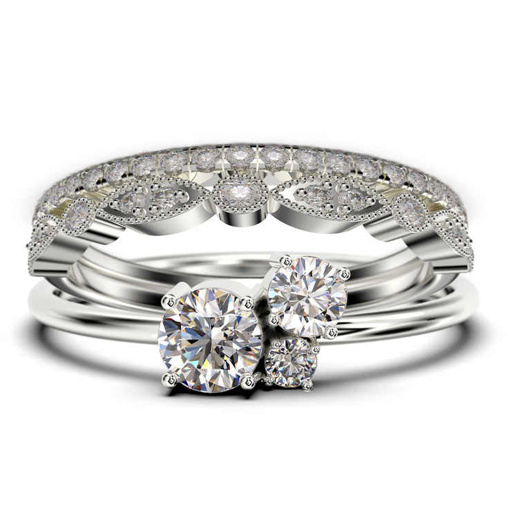 Unique Stone Minimalist Carat Round Cut Diamond Moissanite