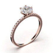 Beautiful Art Deco 1.25 Carat Round Cut Diamond Moissanite Engagement Ring, Wedding Ring In 10k/14k/18k gold Gift For Her, Girlfriend Promise Ring, Authentic Moissanite