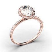 Bridal Ring Set Art Deco 2.25 Carat Oval Cut Diamond Moissanite Engagement Ring, Wedding Ring In 10k/14k/18k gold, Gift For Her, Promise Ring, Anniversary Gift