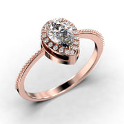 Art Deco 1.75 Carat Vintage Pear Cut Diamond Moissanite Engagement Ring Set, Wedding Ring In 10k/14k/18k gold Gift For Her Promise Ring Anniversary Ring