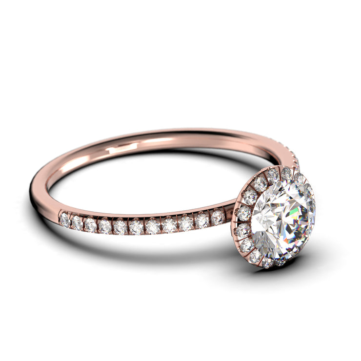 Art Deco 1.50 Carat Round Cut Diamond Moissanite Engagement Ring Wedding Ring In 10k/14k/18k gold, Gift For Her, Feminine Gift, Promise Ring, Anniversary Gift