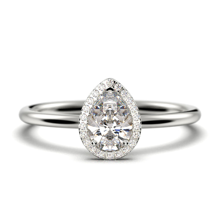 Beautiful Art Deco 1.25 Carat Pear Cut Affordable Diamond Moissanite Engagement Ring, Classic Wedding Ring In 10k/14k/18k gold, Promise Ring, Anniversery Ring