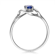 Solitaire Sapphire Engagement Ring